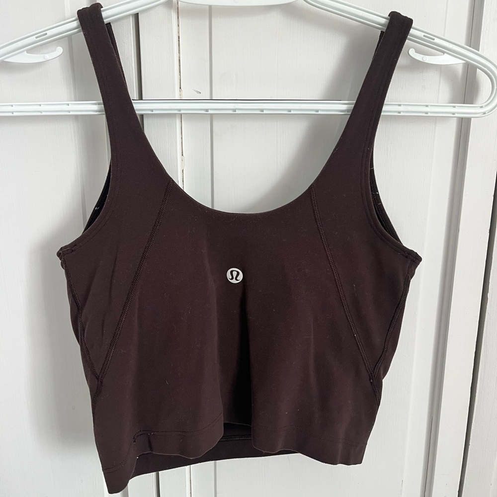 Brown Lululemon Cropped Align Tank Size 2
